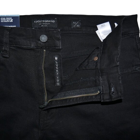 Lucky Brand 412 Athletic Fit Slim Jean Pants Black Mens Size 32x32 Stretch NWT - Picture 9 of 15